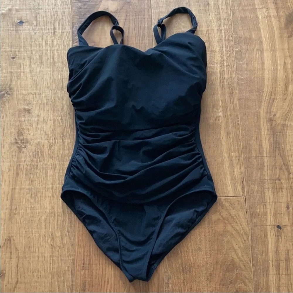 Profile by Gottex Tutti Frutti one piece swimsuit, black,  8 F cup